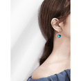 thumbnail image 6 of Yoursfs Blue Birthstone Dangle Earrings for Women Silver Ears Hook Piercing Dangling Love Heart Earrings Jewelry Gift Clearance, 6 of 6