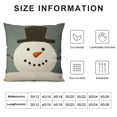 thumbnail image 5 of BCIIG Christmas Smile Snowman Throw Pillow Cover Cute Simple Snowman Face with Orange Nose Black Eyes Pillow Covers  Square  Soft Couch Cushion Case for Bedroom Sofa Home Decor 18x18in, 5 of 5