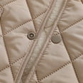 thumbnail image 5 of jtjvou Women's Quilted Jacket Casual Lightweight Winter Open Front Button Down Puffer Coat Outwear Cardigan Yellow XXXL, 5 of 9