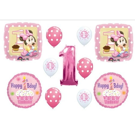 Balon Minnie Mouse Cupcakes baby minnie mouse cupcake 1st birthday Balon Minnie Mouse Cupcakes baby minnie mouse cupcake 1st birthday