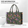 thumbnail image 2 of Pioneer Flower Floral Print Pattern Large Capacity Fashion Luxury Tote Handbag, Laptop Compatible Daily Work Bag, 15.7"x13"x5.1", 2 of 4