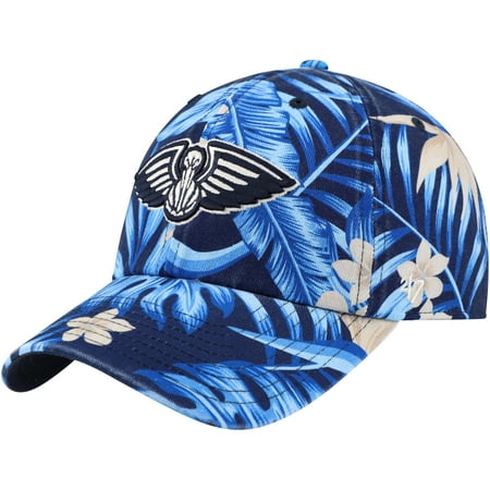Men s 47 Navy New Orleans Pelicans Tropicalia Floral Clean Up Adjustable Hat