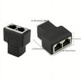 thumbnail image 3 of KEINXS 1000Mbps Ethernet Network Cable Connector with Straight-Through Head  Three-Way Splitter Adapter for Computer Network Extension Cord, 3 of 7
