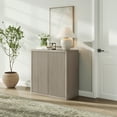 thumbnail image 5 of SICOTAS 34.6" Wide Storage Cabinet, Modern Fluted Sideboard Buffet with 2 Doors, for Kitchen Dining Room, Coffee Bar Console Table with Adjustable Shelf, White Credenza Cabinet, 5 of 11