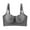 Gray, variant on Women's Deep Cup Bra Full Back Coverage Wirefree Push up Bra Plus Size C Cup