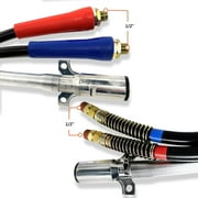 15ft 3 in 1 ABS & Air Line Hose Wrap 7 Way Electrical Cable Semi Truck Trailer