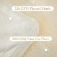 thumbnail image 6 of SHANNA Luxury Soft Throw Blanket, Thick Faux Fur 800GSM Fluffy Blankets for Couch, Sofa, Bed, Cozy Warm Throw Blanket for All Seasons,White, 52''x63'', 6 of 7
