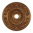 thumbnail image 1 of Floral Wreath Medallion 24 Inch In Antique Bronze Finish, 1 of 2