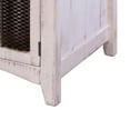 thumbnail image 4 of Ata 26 Inch End Table with 2 Mesh Doors Solid Pine Wood White and Brown - Saltoro Sherpi, 4 of 5