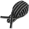 thumbnail image 3 of Gorra de trabajo de chef con punta de cinta pirata, ajustable, para camareros, hombres y mujeres, para trabajo en cocina de restaurante, 3 of 6