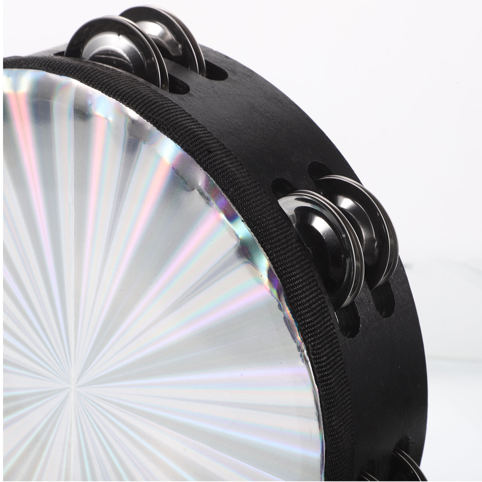 Zehuanyu 2-Pack Professional Double Row Tambourines with Bells Handheld Percussion Drum for Adults and Kids Music