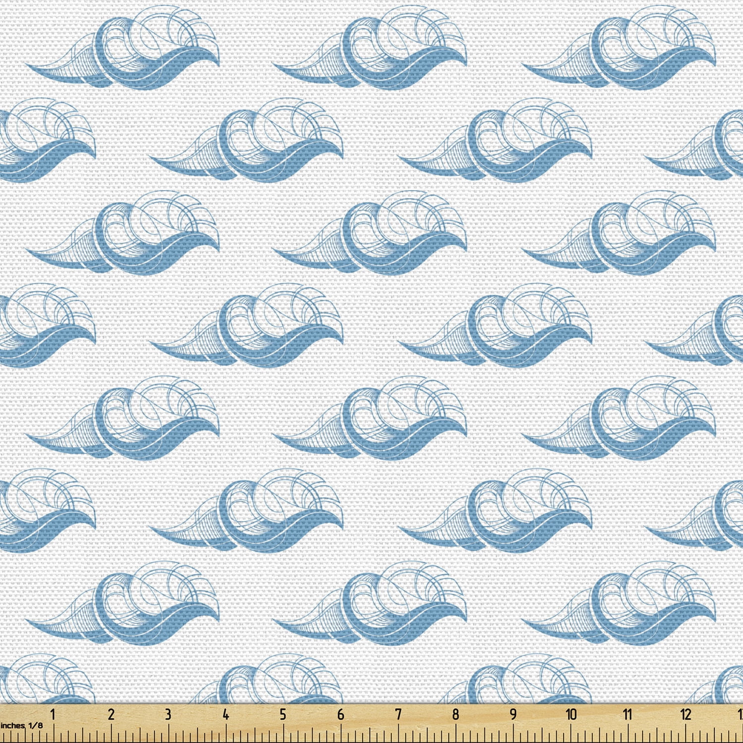 Snail Sofa Upholstery Fabric by the Yard, Graphical Sketched Abstract ...