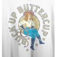thumbnail image 6 of Western Cowgirl Buck Up Buttercup Crew Neck Short Sleeve Women's White Crop T-shirt-Medium, 6 of 7