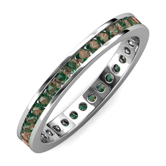 TriJewels 2.76 ctw Round Lab Created Alexandrite (2.70 mm) Eternity Band in 10K Gold