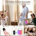 thumbnail image 3 of FanFun Karaoke Máquina con Micrófonos Inalámbricos para Adultos y Niños, Mini Altavoz de Karaoke con Luces Rgb, Compatible con Entrada Tf/aux/4 Voz Mágica Divertida, D23P, 3 of 7