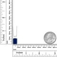 thumbnail image 6 of Gem Stone King 14K White Gold Blue Created Sapphire Pendant Necklace for Women | 4.00 Cttw | Gemstone September Birthstone | Emerald Cut 11X9MM | With 18 inch Chain, 6 of 6