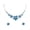 Aqua, variant on Gorgeous Violet Light Purple Crystal Floral Necklace Earrings Set