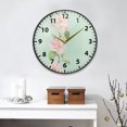 thumbnail image 4 of Acrylic Wall and Table Clock Peach Blossom Vine 11.9in Modern Decor with Golden Hands, 4 of 12