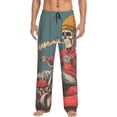 thumbnail image 5 of Mens Pajama Pants, Skull Mowing Lawn Graphic Soft Sleep & Lounge Pants for Men, Cuteness Casual PJ Bottoms Pants with Pockets, 5 of 7