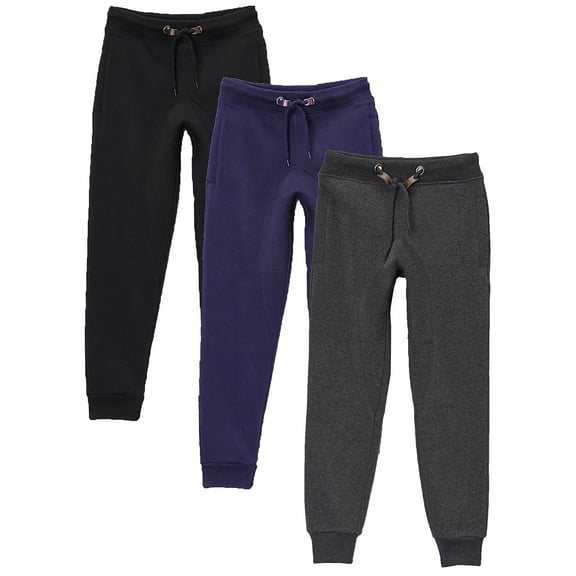 GBH Boy's Slim-Fit Fleece Jogger Sweatpants (S-XL)(3-Pack)