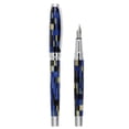 thumbnail image 2 of Xezo Urbanite I Acrylic  Brass Fountain Pen (Medium Nib) - Modern Blue, 2 of 6