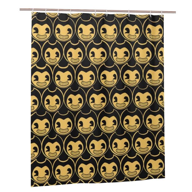 Cortina de ducha Bendy And The Ink Machine, juego de cortinas de ducha con dibujos animados encantadores para niños, niñas, dormitorios universitarios, baño, accesorios de decoración de bañera a