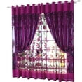 thumbnail image 2 of ReTeiv Leaves Sheer Curtain Tulle Window Voile Drape Valance 1 Panel Fabric, 2 of 4