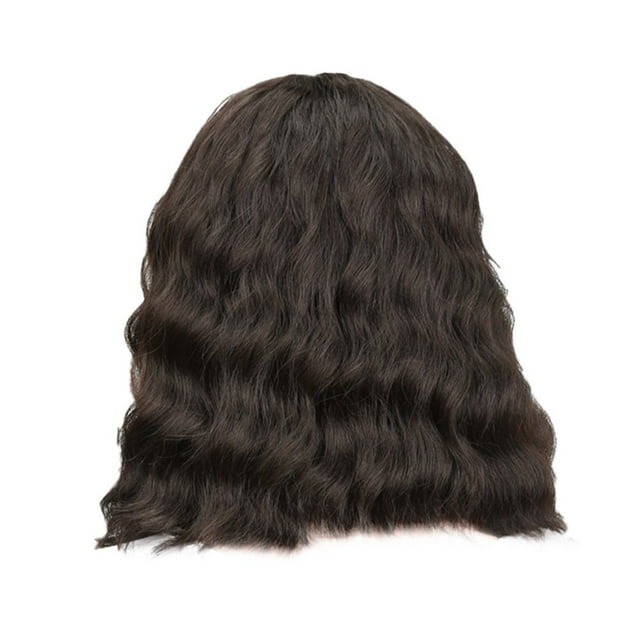 Perruque Bobo Courte Noire Bouclée pour Femmes, Perruque Brésilienne Complète, Bob Ondulé, Perruques Naturelles