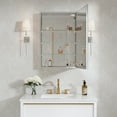 thumbnail image 5 of 20" x 30" Bi-View Medicine Cabinet with Mirror, Surface Mount or Recessed Mirror Medicine Cabinet for Bathroom, Anodized Chrome Aluminum Frame, Bathroom Mirror Cabinet with Storage Right Open, 5 of 12