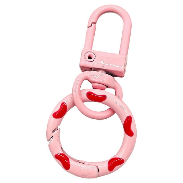 EGNMCR Tools&Home Improvement Candy-Colored Donut Keychains Spring Hook And Door Knob Combo With Colorful Enamel Coating Candy Colored Donut Buckles