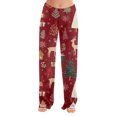 thumbnail image 7 of Women's Casual Fashion Christmas Pajama Pants, Long Sleepwear Trousers for Sports and Home Use, Comfortable and Soft Material for Nightwear and Lounging,Wine,M, 7 of 7