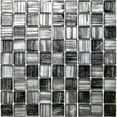 thumbnail image 2 of Apollo Tile   5 pack 11.3-in x 11.3-in Gray and Silver Polished and Matte Finished Glass Mosaic Tile (4.43 Sq ft/case), 2 of 4