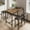 Brown, variant on 5 Piece Counter Height Dining Set, Industrial Dining Room Table Sets, Rectangle Pub Table Set with 4 Stools, Breakfast Nook Table Set, 47.2'' L X 23.62'' W X 36.42'' H, TE197