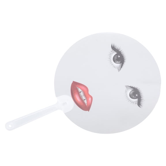 SDFGTstore Abstract Red Lips Print Plastic Hand Fan For Outdoor Party Photo Accessories