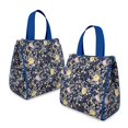 thumbnail image 2 of Pioneer Flower Floral Print Pattern Insulated Lunch Bag for Women & Adults,Large Portable Soft Cooler Lunch Bag,Thermal Food Storage Tote with Pearl Cotton,8.66L,8.75x5.75x9.5 Inch, 2 of 6