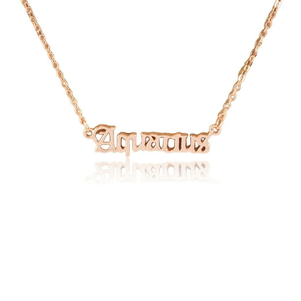 Collar de amistad sweethay oro rosa signo del zodiaco Acuario