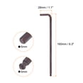 thumbnail image 2 of 6pcs Ball End Hex Key Wrench 5mm L-Shape Extra Long Arm Metric Wrenches, Red, 2 of 8