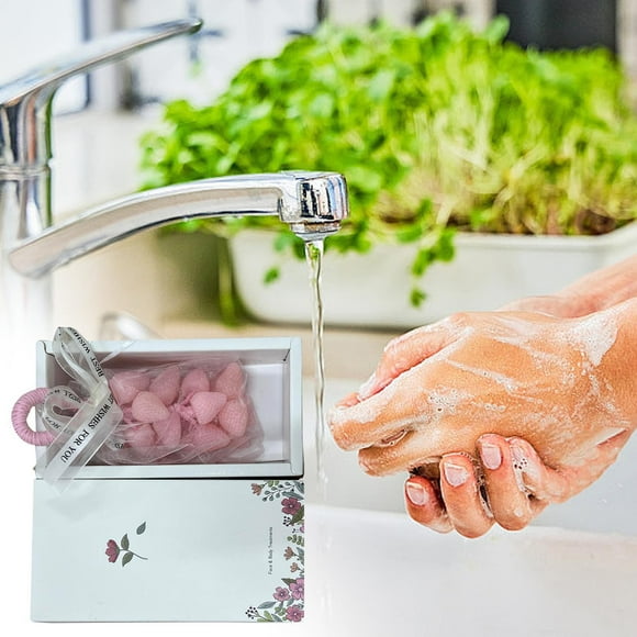 SSZMDLB under $5 Handmade Soap, Strawberry Shaped Hand Soap, Artisan Cluster Soap Bar with Plants Based Formula, Creamy Lather for Bathroom, Kitchen Sink, Guest, Decorative Display