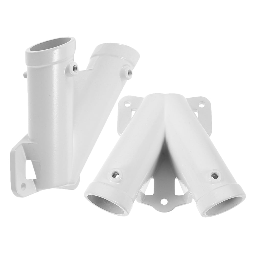 Milisten V Shape Aluminum Flag Pole Holder 2-Pack with Double Hole Design for Secure Outdoor Display