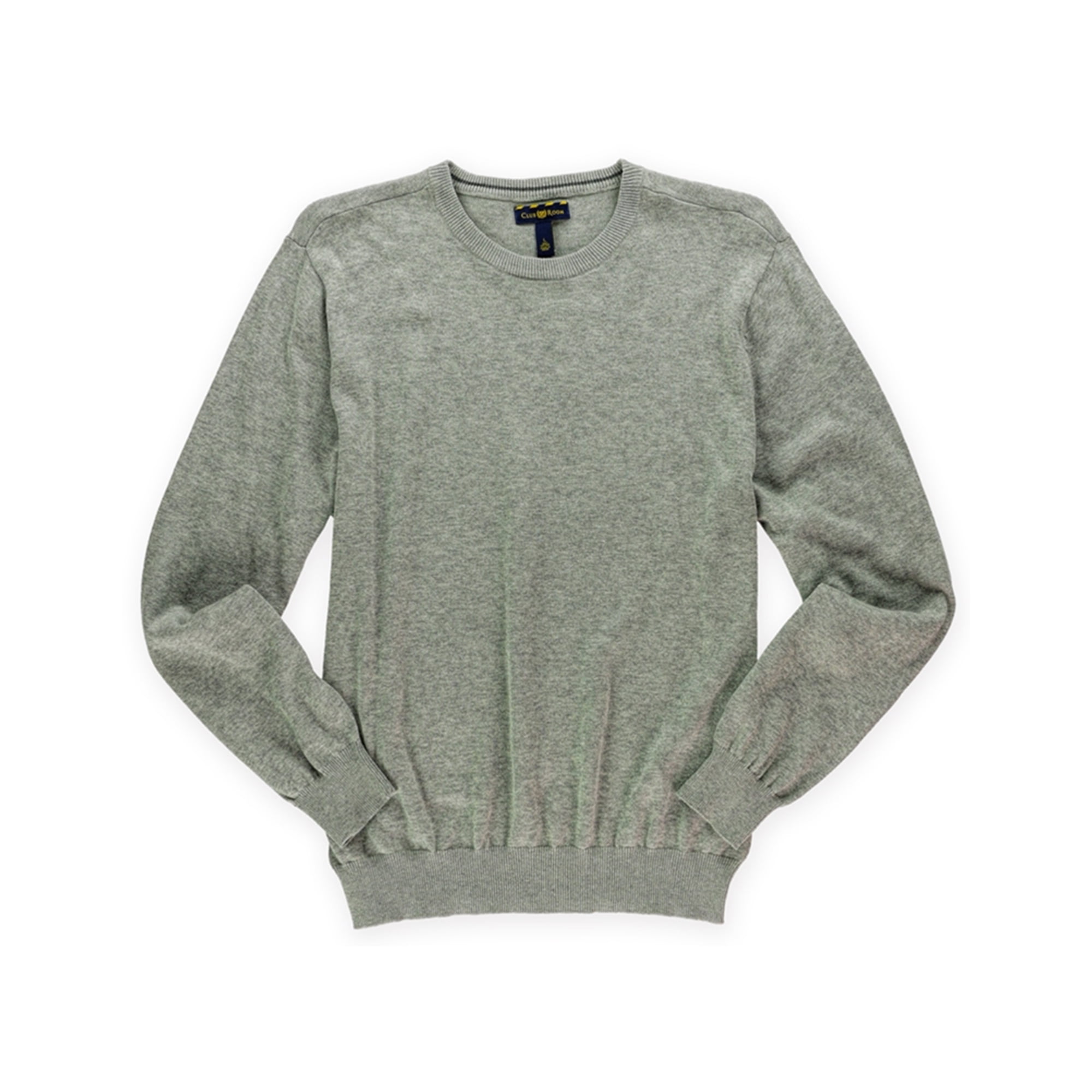 Club Room - Club Room Mens Solid Knit Pullover Sweater, Grey, Small ...