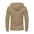 thumbnail image 4 of Timegard Hoodies for Men Fall Half Zipper Drawstring Long Sleeve Sweatshirts Pullover Casual Tops Zipper Pockets, 4 of 4