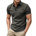 thumbnail image 1 of Gibobby Camisas Tipo Polo para Hombre Polo de Manga Corta de Ajuste clásico de algodón Suave y Liso(Gris,XG), 1 of 5