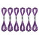 thumbnail image 1 of Uxcell 6 madejas de hilo de bordado de nylon de 8.75 yardas de longitud, hilo de bordado metálico para principiantes púrpura, 1 of 6