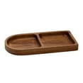 thumbnail image 1 of Tabla de servir compartimentada, accesorio de cocina, vajilla de estilo Retro, plato de madera para servir para restaurante, banquete, bistec, 3 cuadrícula Sunnimix plato de cena, 1 of 8