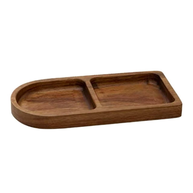 Bandeja de servicio compartimentada, accesorio de cocina, vajilla de madera, plato de servicio de estilo Retro para restaurante, hogar, pan 3 cuadrícula perfecl plato de cena