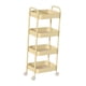 thumbnail image 4 of Carrito rodante con ruedas, carrito utilitario, estantería móvil de metal, cesta para frutas y verduras para comedor, oficina, baño, lavandería Amarillo, 4 of 8