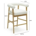 thumbnail image 6 of Spara White Vegan Leather Counter Stool, 6 of 6