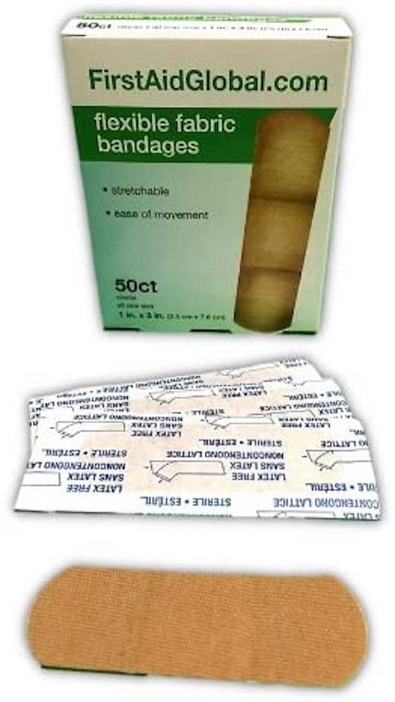 Flexible Fabric Bandages 50/Box & 24 Boxes/case from First Aid Global