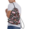 thumbnail image 3 of Kdxio Various Languages Mother Print Drawstring Backpack Bag,Waterproof Draw String Back Sack, Gym Drawstring Bags Swim Bag For Unisex, 3 of 9