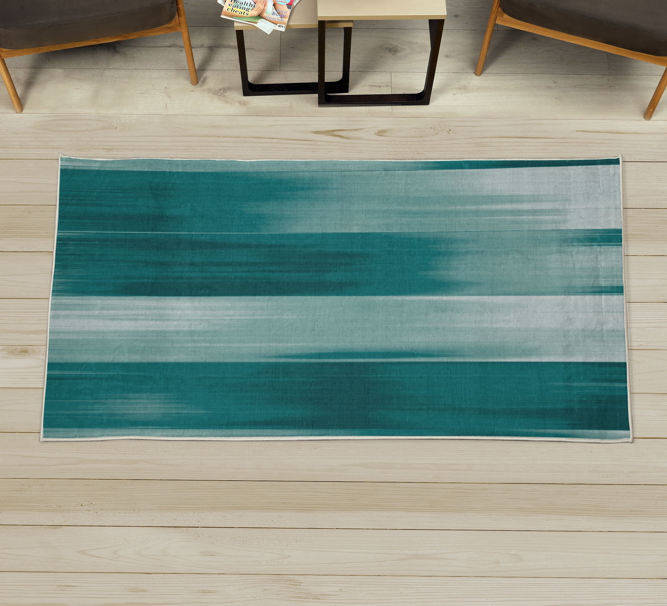 Smoth Rug Earth Tones Decorative Rug, Abstract Modern Design Ombre Inspired ...